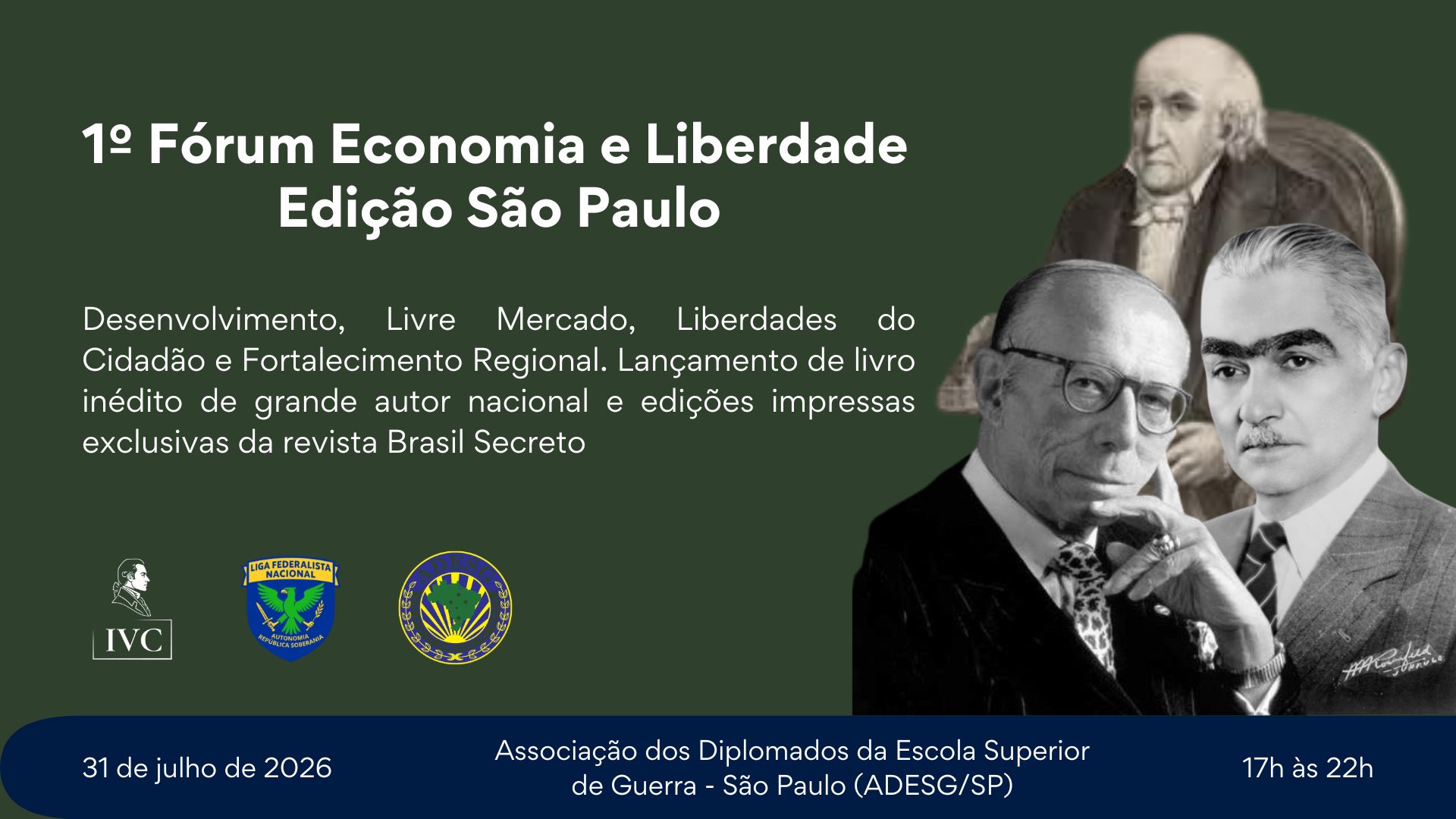 Inscrição para o 1º Fórum Economia e Liberdade